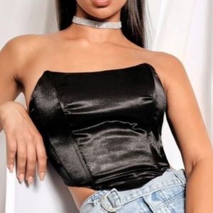 Shien black corset top